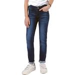 Dunkelblaue Staccato Skinny Jeans für Kinder aus Denim für Mädchen Größe 134 