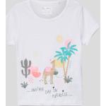 Offwhitefarbene Unifarbene Staccato Kinder T-Shirts aus Baumwolle für Mädchen Größe 116 