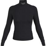 Schwarze Langärmelige Calvin Klein CK Rollkragen Rollkragenshirts aus Jersey für Damen Größe XS für den für den Frühling 