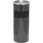Stand-Aschenbecher schwarz mit Abfallbehälter schwarz, Alco, 61 cm