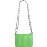 Hellgrüne Stand Studio Lederhandtaschen mit Reißverschluss aus Lammleder mit Innentaschen für Damen klein 