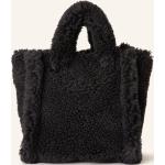 Reduzierte Schwarze Stand Studio Damenhandtaschen mit Reißverschluss 
