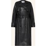 Schwarze Stand Studio Trenchcoats aus Leder für Damen Größe S 