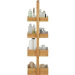 Nudefarbene Moderne Standregale & Hochregale aus Bambus Breite 0-50cm, Höhe 50-100cm, Tiefe 0-50cm 