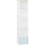 Blaue Moderne Bücherregale aus Buche mit Rollen Breite 0-50cm, Höhe 150-200cm, Tiefe 0-50cm 