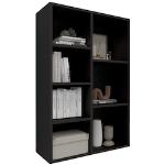 Schwarze Moderne Bücherregale aus Holz Breite 100-150cm, Höhe 100-150cm, Tiefe 0-50cm 