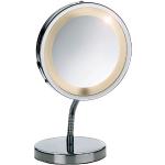 Silberne Kela Runde Schminkspiegel & Kosmetikspiegel 15 cm aus Metall 