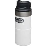Stanley Classic Trigger-Action Travel Mug 0,35 Liter - Edelstahl Thermobecher mit Einbhandbedienung Weiß