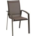 Braune Stuhlsessel aus Polyrattan stapelbar 