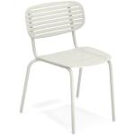 Weiße Asiatische EMU Gartenmöbel Ovale Designer Stühle aus Metall stapelbar Höhe 50-100cm, Tiefe 50-100cm 