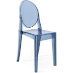 Hellblaue Moderne Transparente Stühle stapelbar Breite 0-50cm, Höhe 50-100cm, Tiefe 0-50cm 