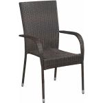 Reduzierte Braune Moderne Polyrattan Gartenstühle aus Polyrattan Outdoor Breite 50-100cm, Höhe 50-100cm 