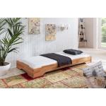 Empinio24 Betten mit Matratze aus Massivholz 100x200 
