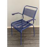 Cobaltblaue Schaffner Gartenstühle & Balkonstühle pulverbeschichtet aus Polyrattan wetterfest Breite 50-100cm, Höhe 50-100cm, Tiefe 50-100cm 