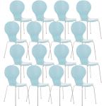 Reduzierte Hellblaue Moderne CLP Trading Diego Esszimmerstühle ohne Armlehne aus Eiche stapelbar 16-teilig 