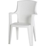 Weiße Siena Garden Gartenstühle & Balkonstühle aus Kunststoff stapelbar Breite 50-100cm, Höhe 50-100cm, Tiefe 0-50cm 