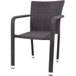 Schwarze Siena Garden Gartenstühle Metall aus Polyrattan stapelbar Breite 50-100cm, Höhe 50-100cm, Tiefe 50-100cm 