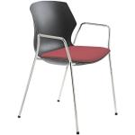 Rote Mayer Sitzmöbel Gartenstühle & Balkonstühle aus Chrom stapelbar Breite 0-50cm, Höhe 0-50cm, Tiefe 0-50cm 6-teilig 