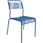 Cobaltblaue Schaffner Gartenstühle & Balkonstühle pulverbeschichtet aus Polyrattan wetterfest Breite 50-100cm, Höhe 50-100cm, Tiefe 50-100cm 