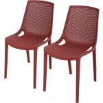 Rote Gartenstühle & Balkonstühle stapelbar Breite 0-50cm, Höhe 0-50cm, Tiefe 50-100cm 2-teilig 