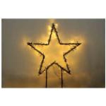 Schwarze Star-Max Außen-Weihnachtssterne aus Metall LED beleuchtet 