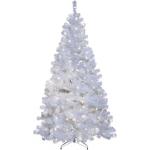 Weiße Runde Lichterbäume mit Weihnachts-Motiv aus Kunststoff 