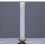 Weiße 40 cm Runde LED Kerzen mit beweglicher Flamme 