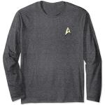 Blaue Langärmelige Star Trek T-Shirts für Herren Größe S 