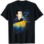 Schwarze Star Trek Data T-Shirts für Herren Größe S 