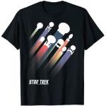 Schwarze Vintage Star Trek James T. Kirk T-Shirts für Damen Größe S 