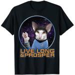 Schwarze Star Trek Spock Katzen-Shirts mit Katzenmotiv für Herren Größe S 