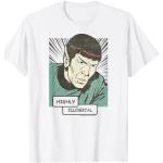 Weiße Star Trek Spock T-Shirts für Herren Größe S 
