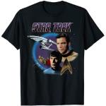 Schwarze Vintage Star Trek T-Shirts für Herren Größe S 