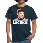 Reduzierte Marineblaue SPREADSHIRT Star Trek Spock T-Shirts aus Baumwolle für Herren 