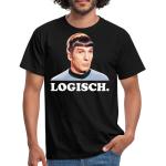 Reduzierte Schwarze SPREADSHIRT Star Trek Spock T-Shirts aus Baumwolle für Herren 