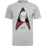 Graue Melierte Star Trek Jean-Luc Picard Rundhals-Ausschnitt T-Shirts für Herren Größe XXL 