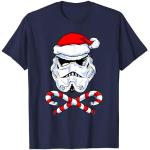 Reduzierte Blaue Star Wars Stormtrooper T-Shirts mit Weihnachts-Motiv für Herren Größe S Weihnachten 
