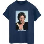 Schwarze Langärmelige Star Wars Han Solo T-Shirts für Damen Größe 3 XL 