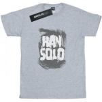 Graue Langärmelige Star Wars Han Solo T-Shirts für Damen Größe 3 XL 