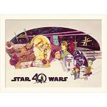 Bunte Star Wars Poster aus Papier Querformat 30x40 