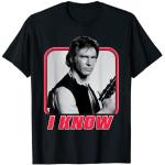 Schwarze Star Wars Han Solo T-Shirts für Damen Größe S 