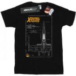 Schwarze Kurzärmelige Star Wars X-Wing T-Shirts aus Baumwolle für Herren Größe 3 XL 