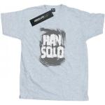 Graue Kurzärmelige Star Wars Han Solo T-Shirts aus Baumwolle für Herren Größe 3 XL 
