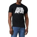 Reduzierte Schwarze Kurzärmelige Star Wars T-Shirts aus Baumwolle maschinenwaschbar für Herren Größe M 