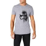 Graue Kurzärmelige Star Wars Stormtrooper T-Shirts aus Baumwolle für Herren Größe L 
