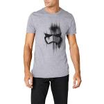 Graue Kurzärmelige Star Wars T-Shirts aus Baumwolle für Herren Größe S 