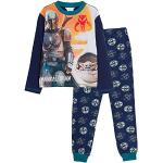 Marineblaue Star Wars Yoda Baby Yoda / The Child Lange Kinderschlafanzüge für Jungen 2-teilig 