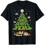 Reduzierte Schwarze Star Wars T-Shirts mit Weihnachts-Motiv für Herren Größe S Weihnachten 