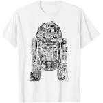 Weiße Star Wars R2D2 T-Shirts für Herren Größe S 