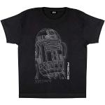 Schwarze Star Wars R2D2 Kinder T-Shirts für Jungen 